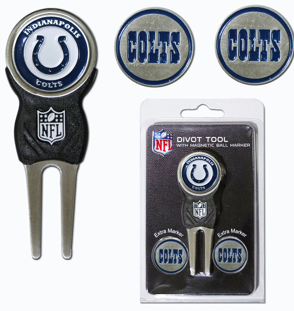 Indianapolis Colts Golf Divot Tool with 3 Markers - Team Golf