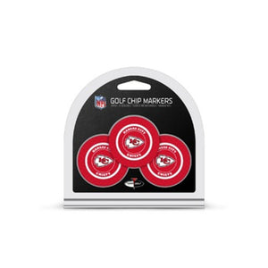Kansas City Chiefs Golf Chip with Marker 3 Pack - Team Golf