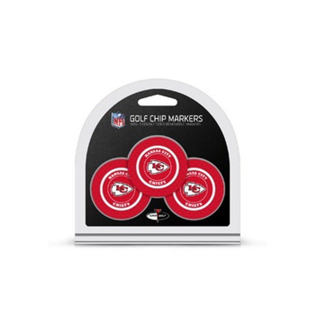 Kansas City Chiefs Golf Chip with Marker 3 Pack - Team Golf