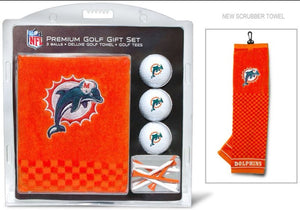 Miami Dolphins Golf Gift Set with Embroidered Towel - Team Golf