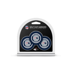 New England Patriots Golf Chip with Marker 3 Pack - Team Golf