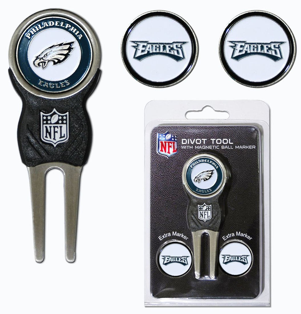 Philadelphia Eagles Golf Divot Tool with 3 Markers - Team Golf