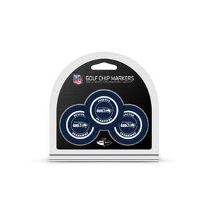 Seattle Seahawks Golf Chip with Marker 3 Pack - Team Golf