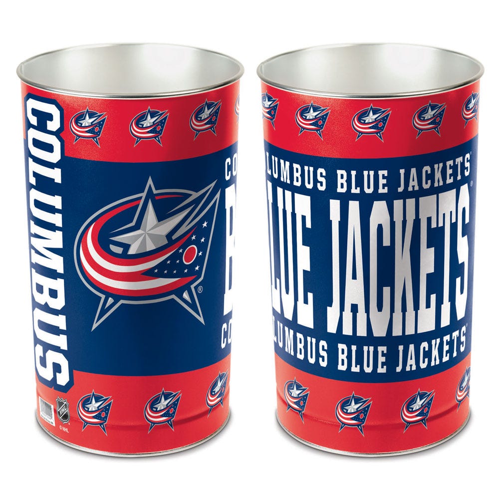 Columbus Blue Jackets Wastebasket 15 Inch - Periodic Restock - WinCraft