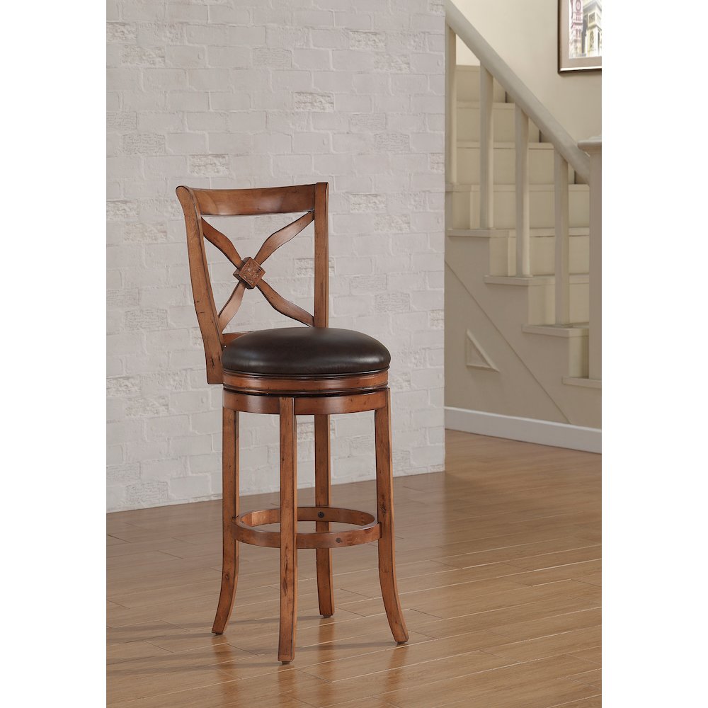 Provence 34'' Swivel Stool - Light Oak - American Woodcrafters