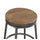 Stockton 30'' Backless Metal Swivel Stool - Slate Grey - Golden Oak Seat - American Woodcrafters