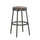 Stockton 30'' Backless Metal Swivel Stool - Slate Grey - Golden Oak Seat - American Woodcrafters