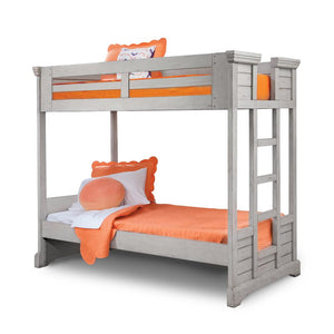 Stonebrook Twin Over Twin 3/3 over 3/3 Bunkbed - Light Distressed Antique Gray - American Woodcrafters