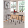 Stockton Round Pub Table - Slate Grey - Grey Oak Top - American Woodcrafters
