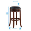 Stella 26'' Backless Swivel Stool - Medium Walnut - American Woodcrafters