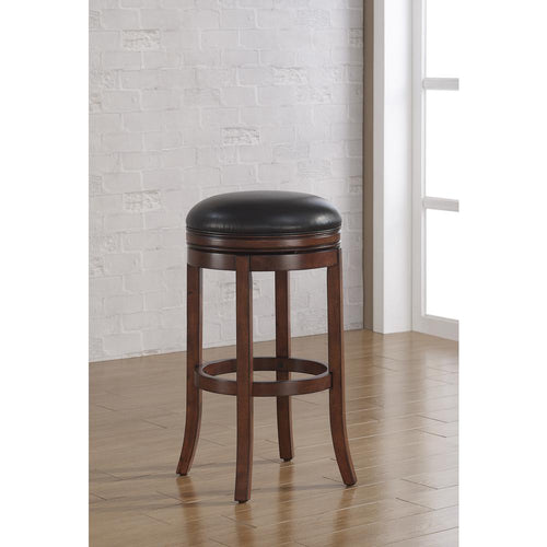 Stella 30'' Backless Swivel Stool - Medium Walnut - American Woodcrafters