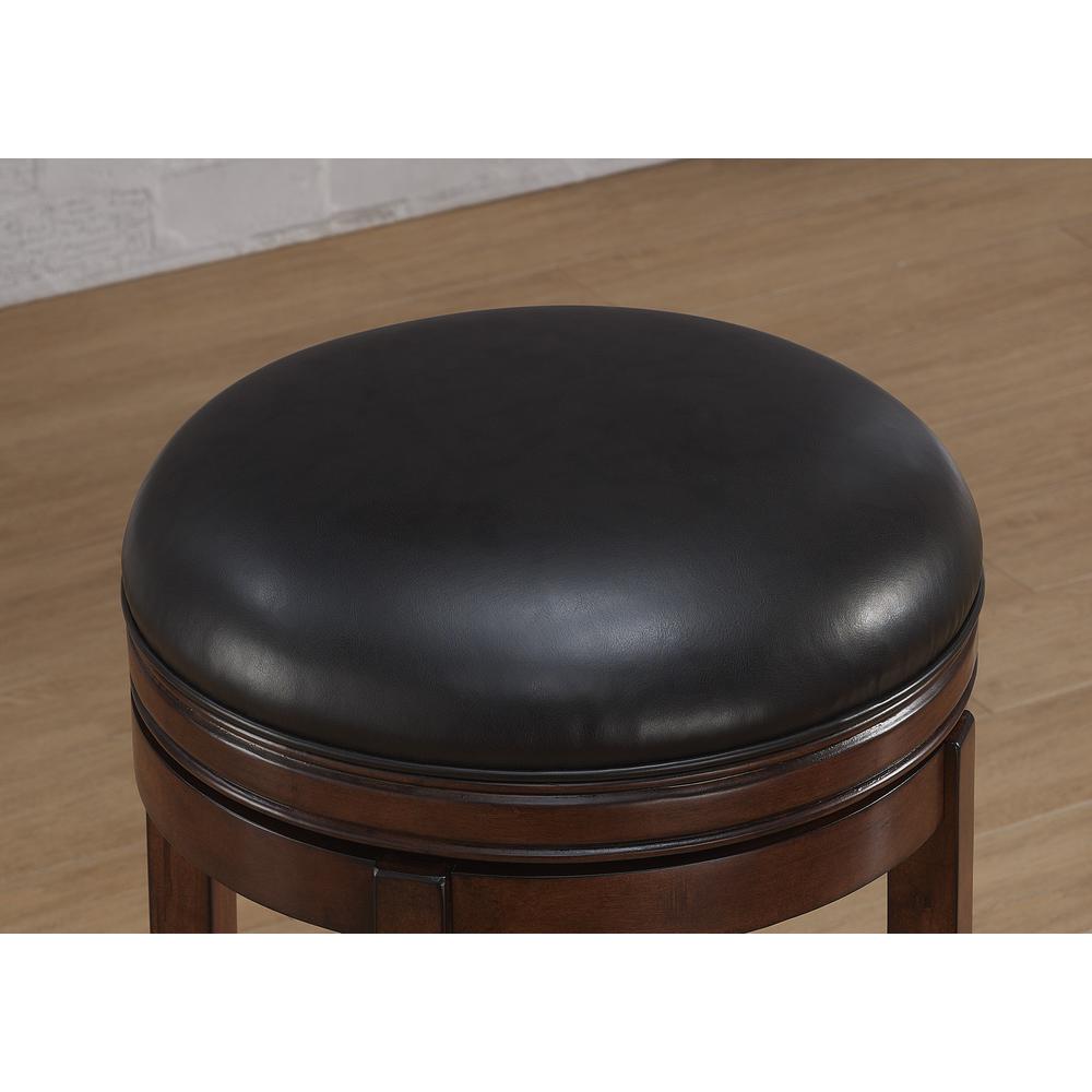 Stella 30'' Backless Swivel Stool - Medium Walnut - American Woodcrafters