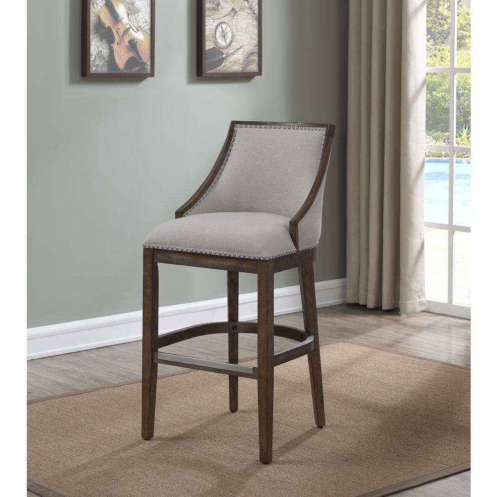 Brewer 30'' Stool - Drift Brown - American Woodcrafters