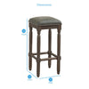 Bronson 26'' Backless Stool - Driftwood - American Woodcrafters