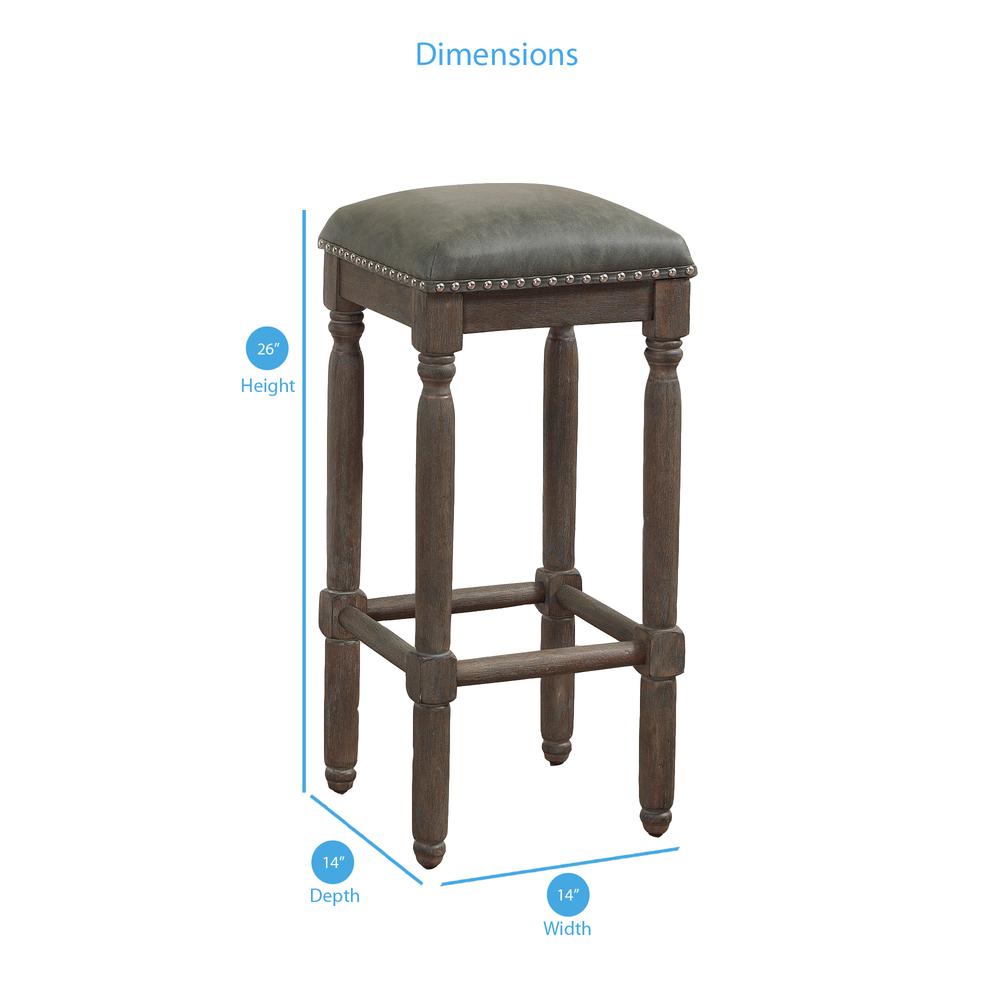 Bronson 26'' Backless Stool - Driftwood - American Woodcrafters
