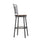 Stockton 30'' Metal Swivel Stool - Slate Grey - Golden Oak Seat - American Woodcrafters