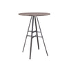Stockton Round Pub Table - Slate Grey - Grey Oak Top - American Woodcrafters