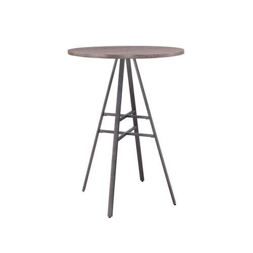 Stockton Round Pub Table - Slate Grey - Grey Oak Top - American Woodcrafters