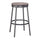 Stockton 30'' Backless Metal Swivel Stool - Slate Grey - Grey Oak Seat - American Woodcrafters