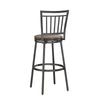 Stockton 30'' Metal Swivel Stool - Slate Grey - Golden Oak Seat - American Woodcrafters