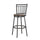 Stockton 25'' Metal Swivel Stool - Slate Grey - Golden Oak Seat - American Woodcrafters
