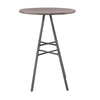 Stockton Round Pub Table - Slate Grey - Grey Oak Top - American Woodcrafters