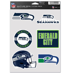 Seattle Seahawks Decal Multi Use Fan 6 Pack - WinCraft