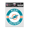 Miami Dolphins Decal 3.75x5 Patch Fan - WinCraft