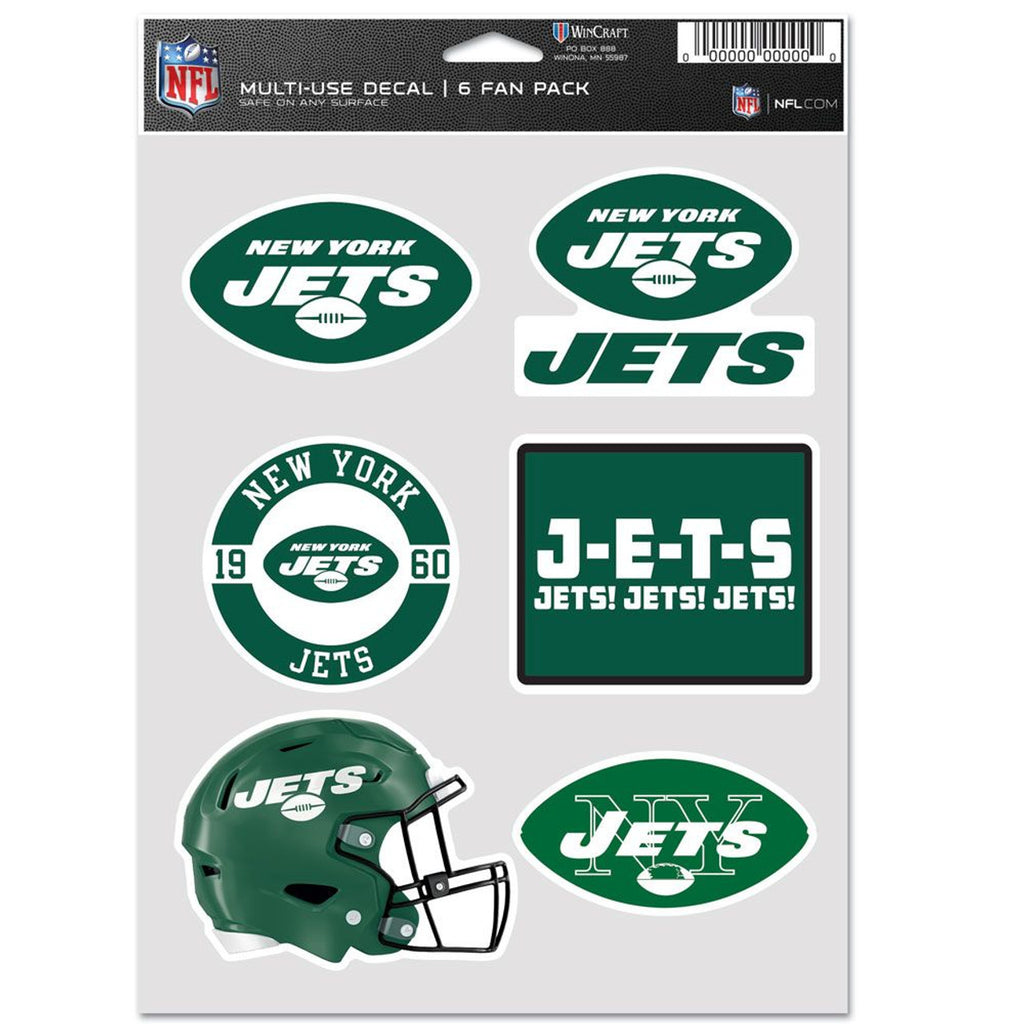New York Jets Decal Multi Use Fan 6 Pack - WinCraft