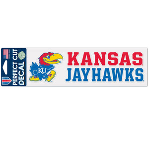 Kansas Jayhawks Decal 3x10 Perfect Cut Color - WinCraft