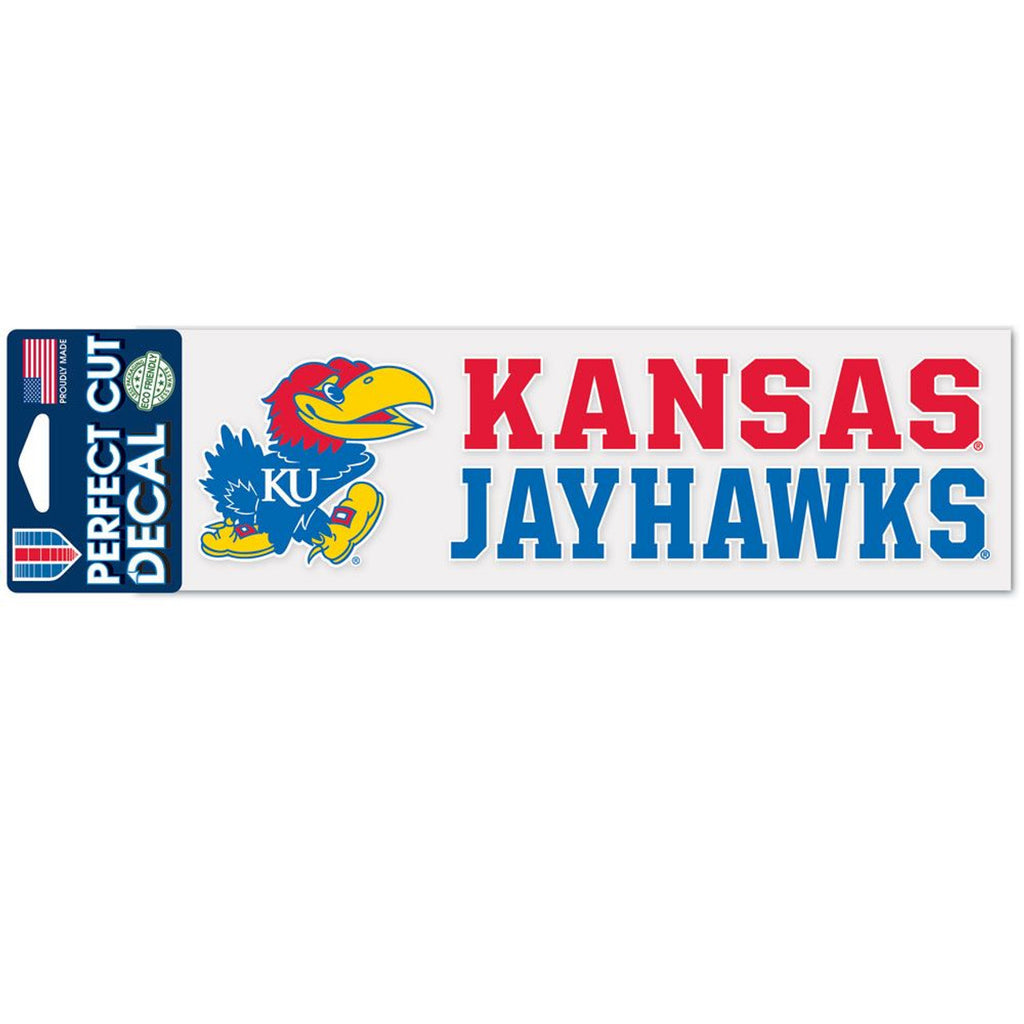 Kansas Jayhawks Decal 3x10 Perfect Cut Color - WinCraft