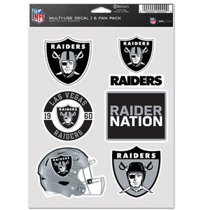 Las Vegas Raiders Decal Multi Use Fan 6 Pack - WinCraft