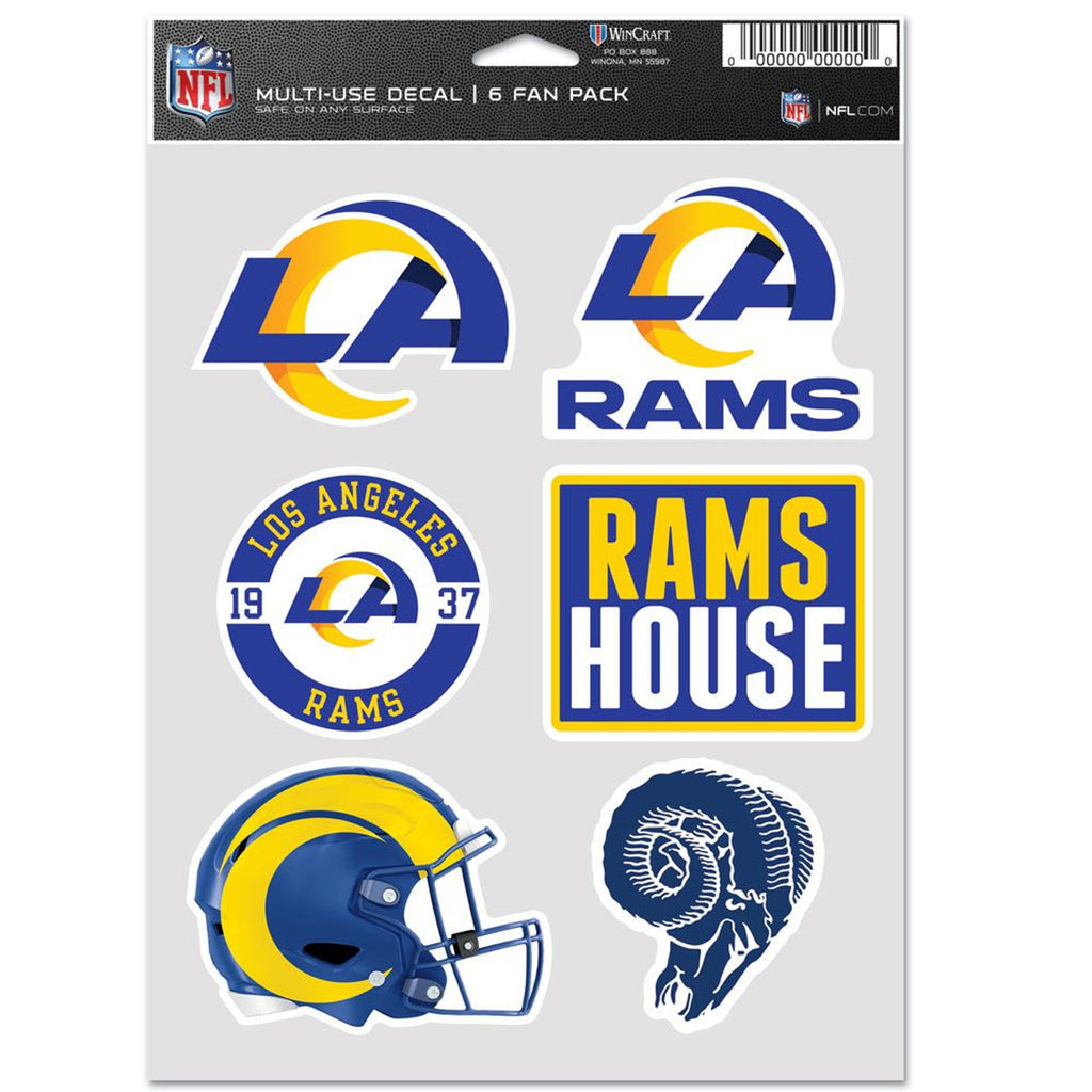 Los Angeles Rams Decal Multi Use Fan 6 Pack - WinCraft