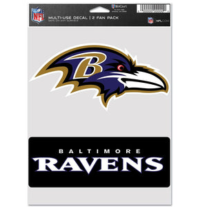 Baltimore Ravens Decal Multi Use Fan 2 Pack - WinCraft