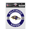 Baltimore Ravens Decal 3.75x5 Patch Fan - WinCraft