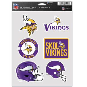 Minnesota Vikings Decal Multi Use Fan 6 Pack - WinCraft