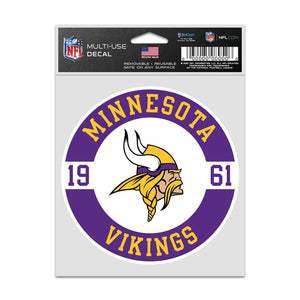 Minnesota Vikings Decal 3.75x5 Patch Fan - WinCraft