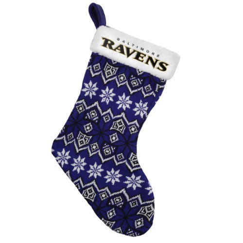 Baltimore Ravens Knit Holiday Stocking - 2015 -