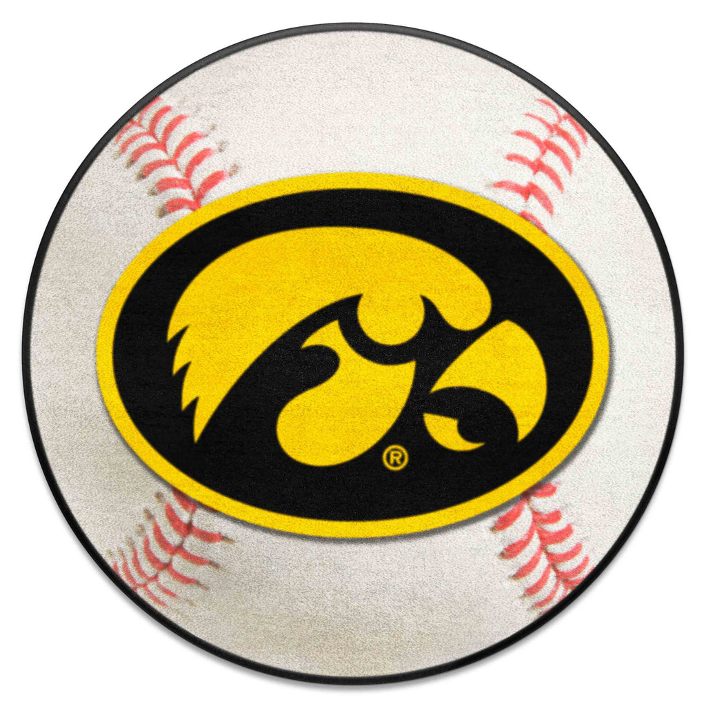 Fanmats - University of Iowa Baseball Mat 27'' diameter