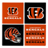 Cincinnati Bengals Coaster Set 4 Piece with Wood Caddy - Evergreen Enterprises