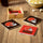 Cleveland Browns Coaster Set 4 Piece with Wood Caddy - Evergreen Enterprises