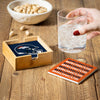 Denver Broncos Coaster Set 4 Piece with Wood Caddy - Evergreen Enterprises