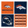 Denver Broncos Coaster Set 4 Piece with Wood Caddy - Evergreen Enterprises