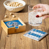 Detroit Lions Coaster Set 4 Piece with Wood Caddy - Evergreen Enterprises
