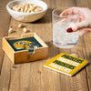 Green Bay Packers Coaster Set 4 Piece with Wood Caddy - Evergreen Enterprises