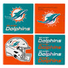 Miami Dolphins Coaster Set 4 Piece with Wood Caddy - Evergreen Enterprises