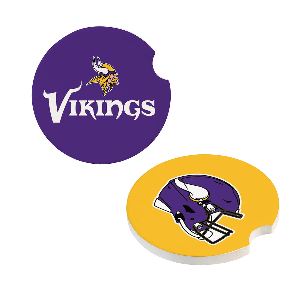 Minnesota Vikings Car Coaster Set 2 Pack Periodic Restock - Evergreen Enterprises
