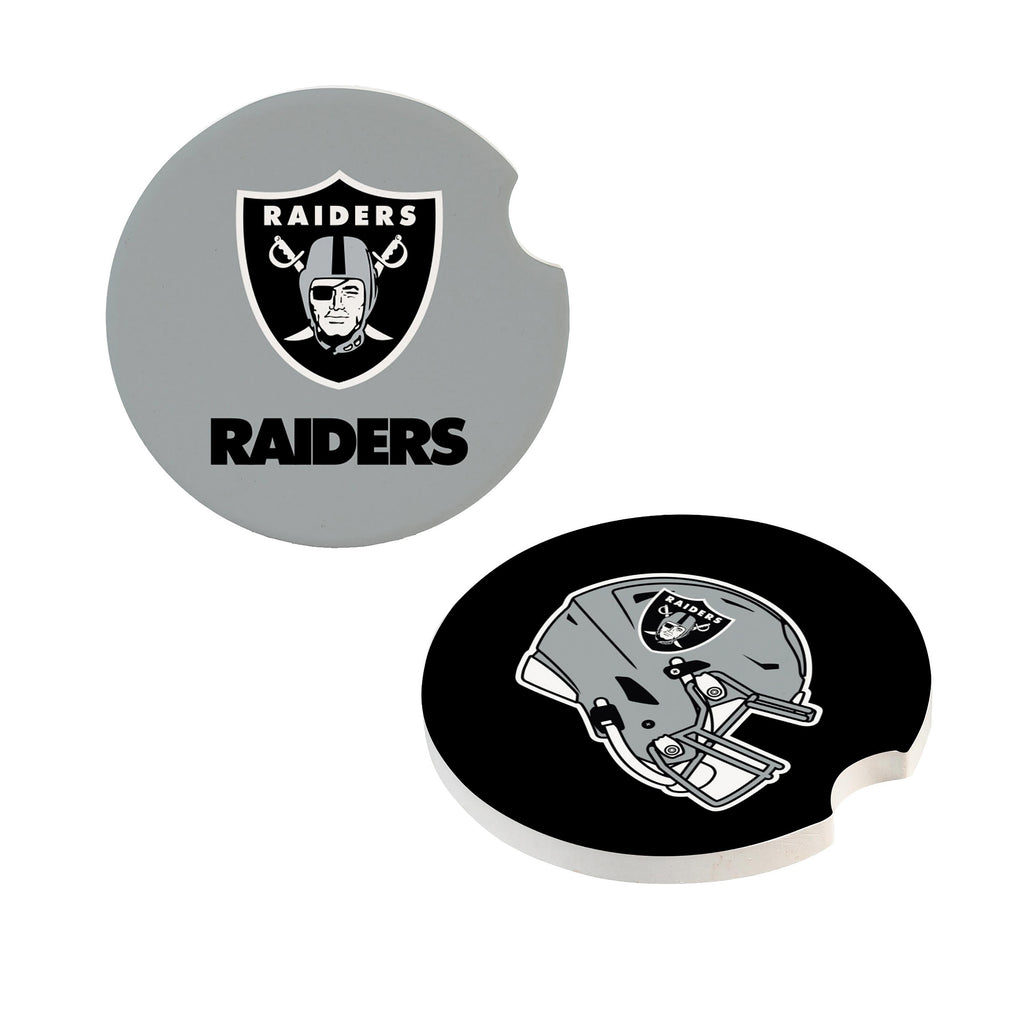 Las Vegas Raiders Car Coaster Set 2 Pack Periodic Restock - Evergreen Enterprises