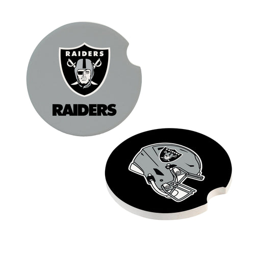 Las Vegas Raiders Car Coaster Set 2 Pack Periodic Restock - Evergreen Enterprises