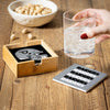 Las Vegas Raiders Coaster Set 4 Piece with Wood Caddy - Evergreen Enterprises